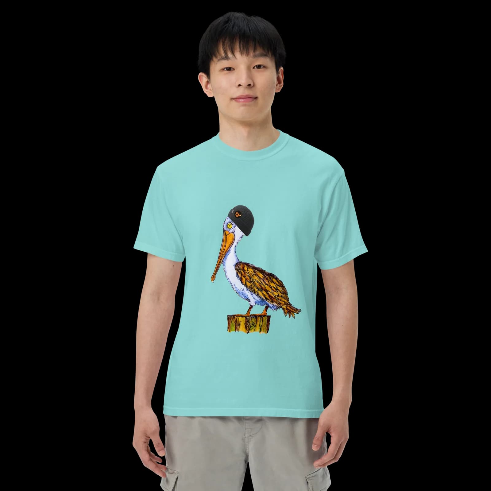 Pelican Tee: Big · Grind Beanie · Lagoon Blue